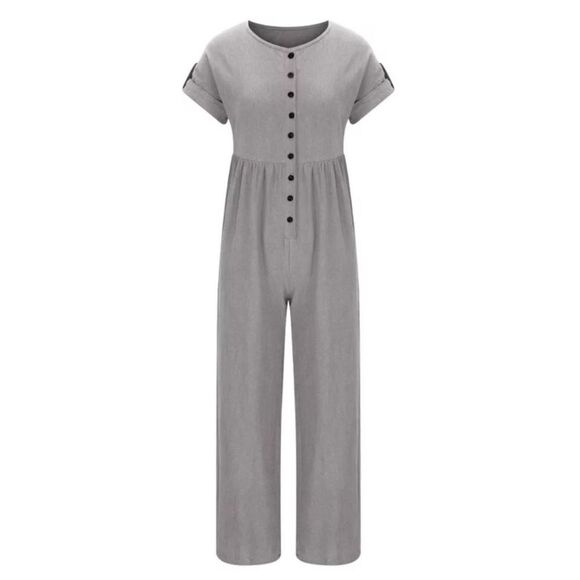 Jumpsuit in Light Taupe - Picture 1 of 14